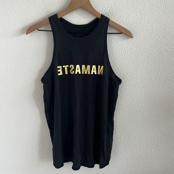 Lululemon All Tied Up Black Namaste Graphic Tank Top 6 - Picture 1 of 6